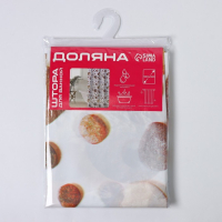 Штора для ванной Доляна «Галька», 180×180 см, EVA Штора для ванной Доляна «Галька», 180×180 см, EVA