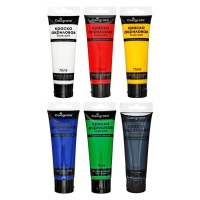 Краски акриловые 6 цветов, в тубе 75 мл, матовые, CALLIGRATA, Классика