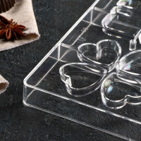 Форма для конфет и шоколада «Мерси», 8 ячеек, 20×12×2,5 см, цвет прозрачный Форма для конфет и шоколада «Мерси», 8 ячеек, 20×12×2,5 см, цвет прозрачный