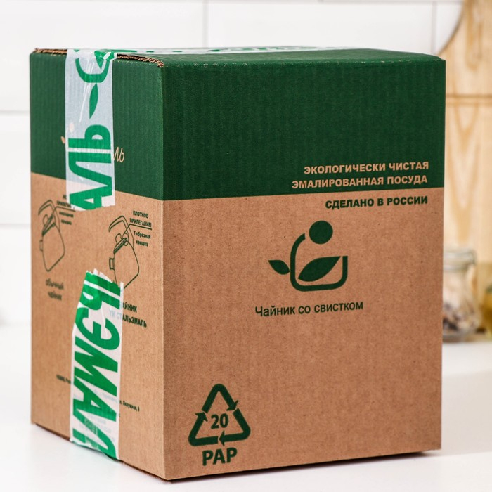 Чайник со свистком &laquo;Вологодское кружево&raquo;, 2 л, фиксированная ручка, индукция