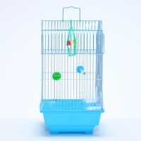 Клетка для птиц укомплектованная Bd-1/4f, 30 х 23 х 39 см, голубая