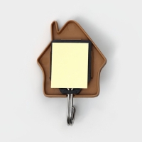 Крючки самоклеящиеся Доляна &laquo;Дом&raquo;, 3 шт, цвет тёмное дерево