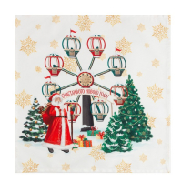 Набор новогодних салфеток Этель &laquo;Новогодняя ярмарка&raquo;, 40х40см 4 шт, хлопок, саржа