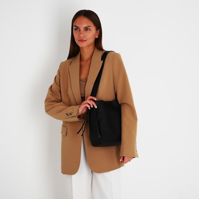 Сумка женская тоут на магните, цвет чёрный