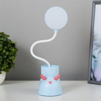 Лампа настольная "Ботинок лось" LED 3 режима 3Вт USB органайзер синий 8х11х31 см RISALUX Лампа настольная "Ботинок лось" LED 3 режима 3Вт USB органайзер синий 8х11х31 см RISALUX