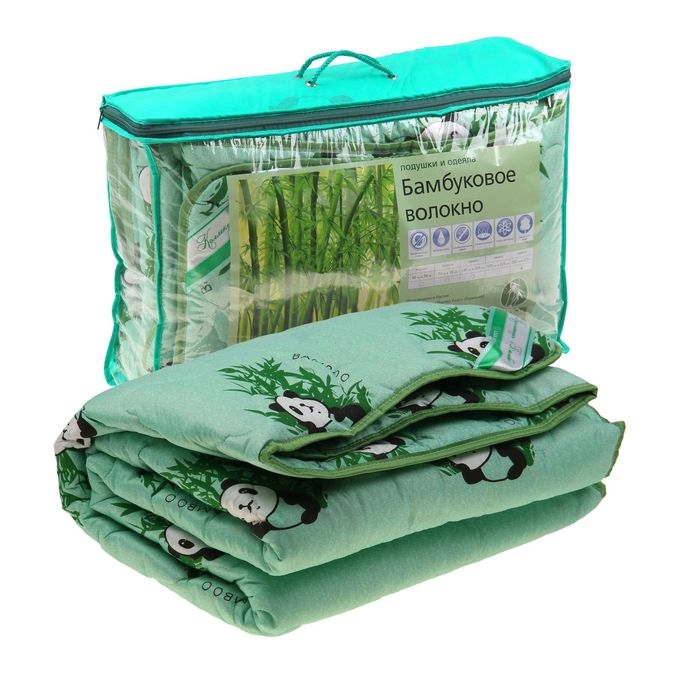 Одеяло всесезонное Адамас "Бамбук", размер 200х220 &plusmn; 5 см, 300гр/м2, чехол п/э