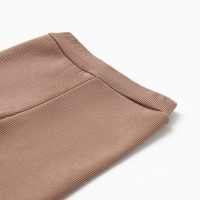 Леггинсы для девочки на флисе Collorista, цвет коричневый, рост 116 см