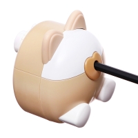 Точилка механическая с контейнером, Ушки бежевый/белый Точилка механическая с контейнером, Ушки бежевый/белый