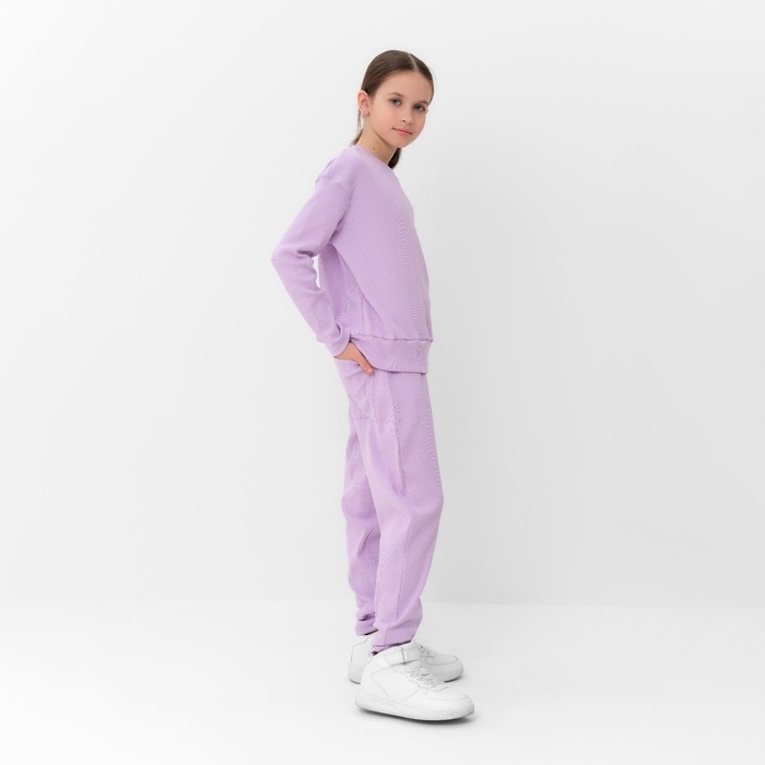 Костюм для девочки (свитшот, брюки) MINAKU цвет лиловый, рост 146 см Костюм для девочки (свитшот, брюки) MINAKU цвет лиловый, рост 146 см