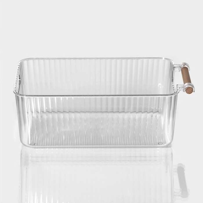 Контейнер для хранения с ручкой LaDо́m &laquo;Кристалл&raquo;, 34&times;18,3&times;12 см, прозрачный