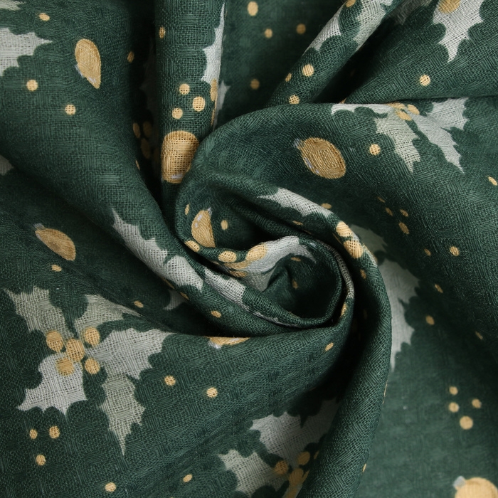 Полотенце Полотенце "Новогодние шары" 80х150 см, 100% хлопок, ваф.полотно, 160 г/м2