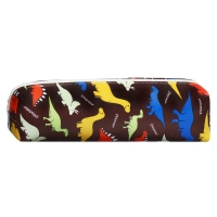 Пенал школьный на молнии "Динозавры" Calligrata, коричневый Пенал школьный на молнии "Динозавры" Calligrata, коричневый