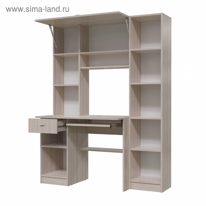 Стол рабочий АЛЬФА, Ясень шимо светлый