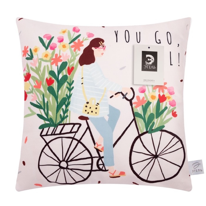 Наволочка декоративная Этель &laquo;Girl&raquo; 40х40 см, 100% п/э, велюр