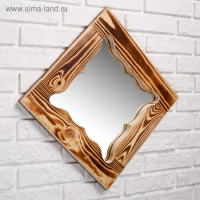 Зеркало резное "Бабочка", сосна, обожжённое, 40×40 см Зеркало резное "Бабочка", сосна, обожжённое, 40×40 см