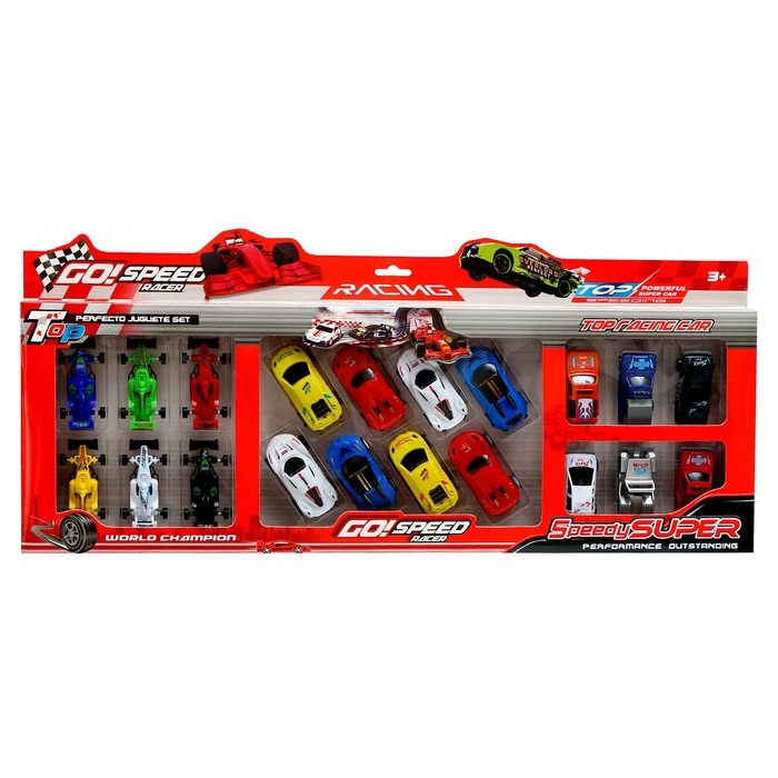 Набор машинок &laquo;Гоночные&raquo; 20 шт., 3 вида, инерция