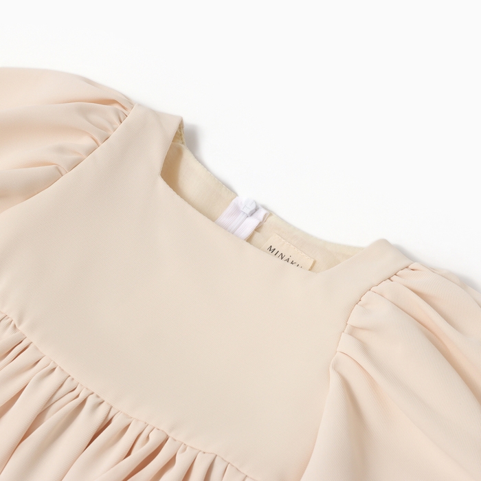 Платье для девочки, MINAKU :Party Dress, цвет молочный, рост 122 см