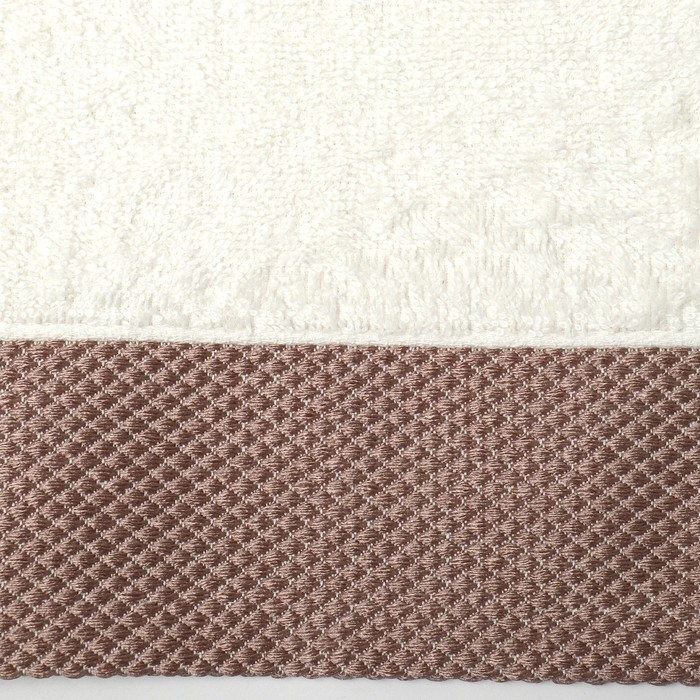 Полотенце махровое Love Life "Honey" 50*90 см, молочный, коричн. 100% хл, 450 гр/м2