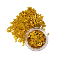 Глиттер пищевой фигурный "Звёзды", золотые Глиттер пищевой фигурный "Звёзды", золотые