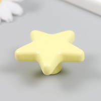 Ручка для шкатулки керамика, металл "Звёздочка" жёлтая 4,9х4,9х2,2 см Ручка для шкатулки керамика, металл "Звёздочка" жёлтая 4,9х4,9х2,2 см
