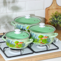 Набор кастрюль &laquo;Тоскана&raquo;, 3 предмета: 2 л, 3 л, 4 л, крышки, индукция