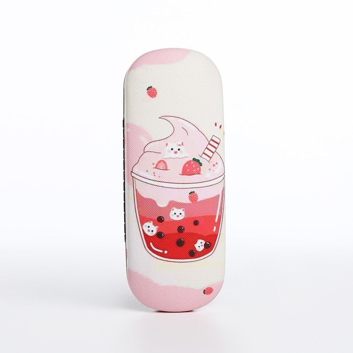 Футляр для очков на хлопушке, длина 16 см, цвет розовый Футляр для очков на хлопушке, длина 16 см, цвет розовый