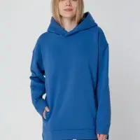 Худи оверсайз унисекс Tolla, синее (джинс), размер XS/S