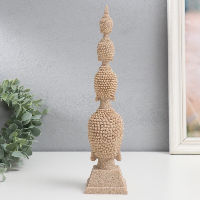 Сувенир полистоун Сувенир полистоун "Четырёхликий будда" песочный 6х6х26,5 см