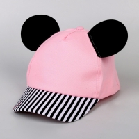 Кепка детская для девочки &laquo;Мышка&raquo;, с ушками, р-р. 52-54, 5-7 лет