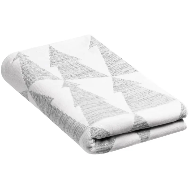 Плед &laquo;Танцующий лес&raquo;, белый с серебром