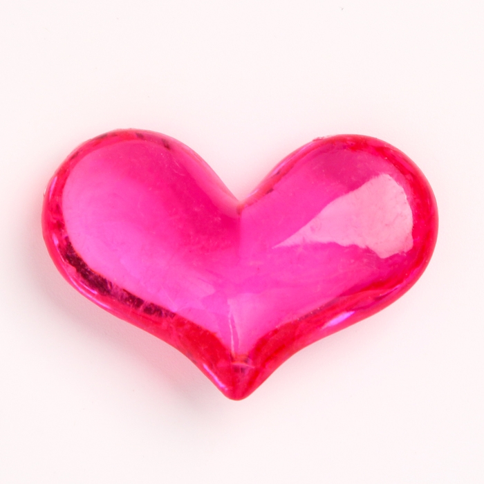 Сердечки пластиковые декоративные, набор 25 шт., размер 1 шт. &mdash; 3 &times; 3,5 см, цвет МИКС