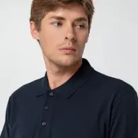 Рубашка поло мужская Summer 170 темно-синяя, размер XS