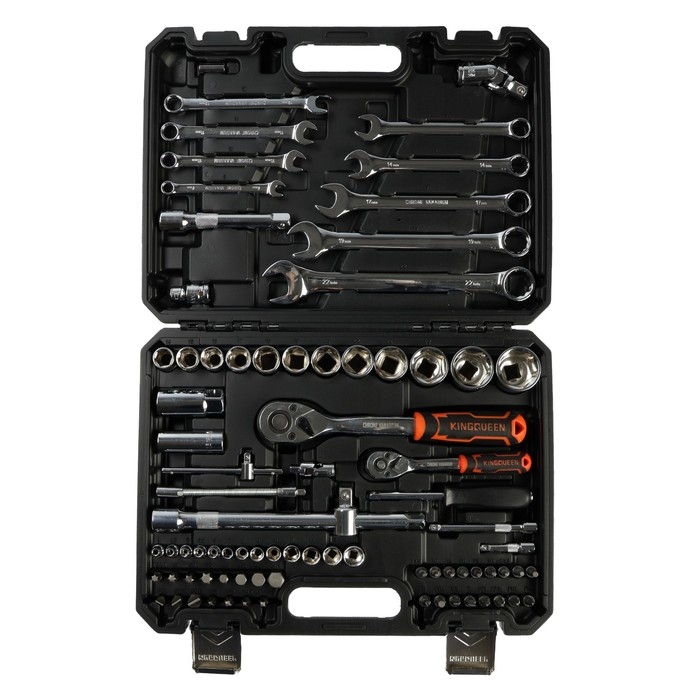 Набор инструментов автомобильный KINGQUEEN WIB-60003, 72 зуба, 1/2 1/4", 82 предмета