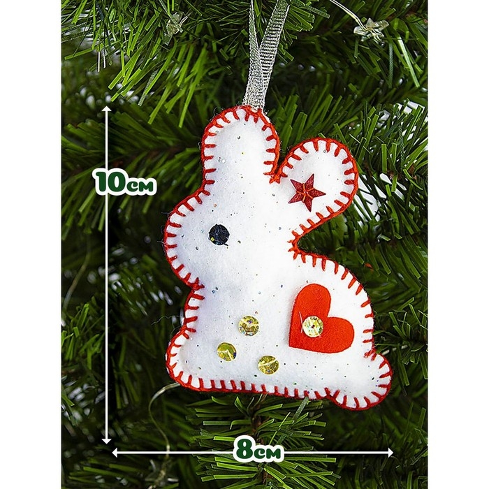 Набор для творчества. Мягкая игрушка из фетра &laquo;Новогодние игрушки&raquo; 6 шт.