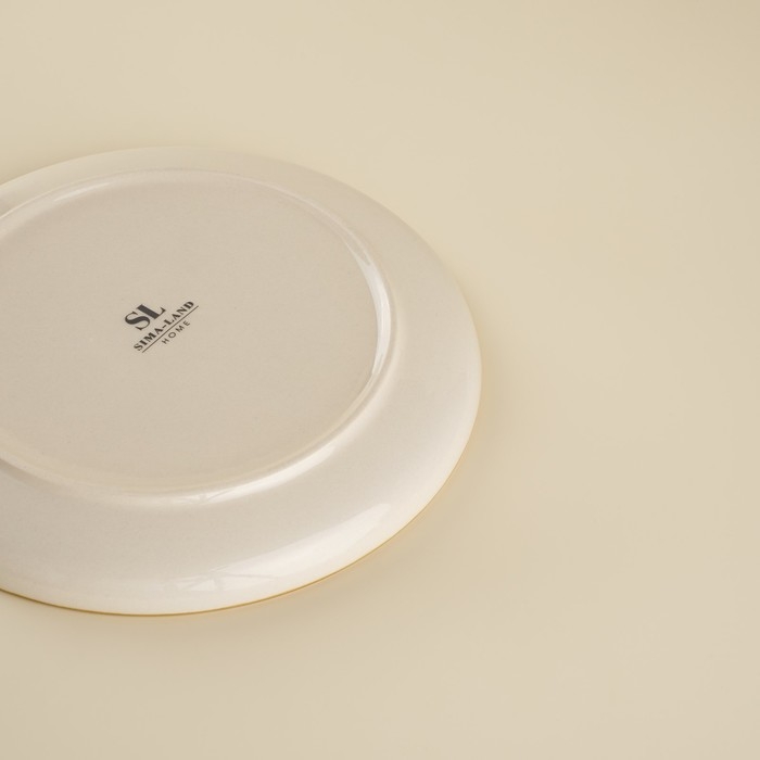 Набор тарелок фарфоровых SL Home &laquo;Леггеро&raquo;, d=18 см, цвет бежевый