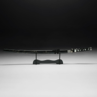 Сувенирное оружие «Катана на подставке», чёрные ножны с резным драконом, рукоять микс 100см Сувенирное оружие «Катана на подставке», чёрные ножны с резным драконом, рукоять микс 100см