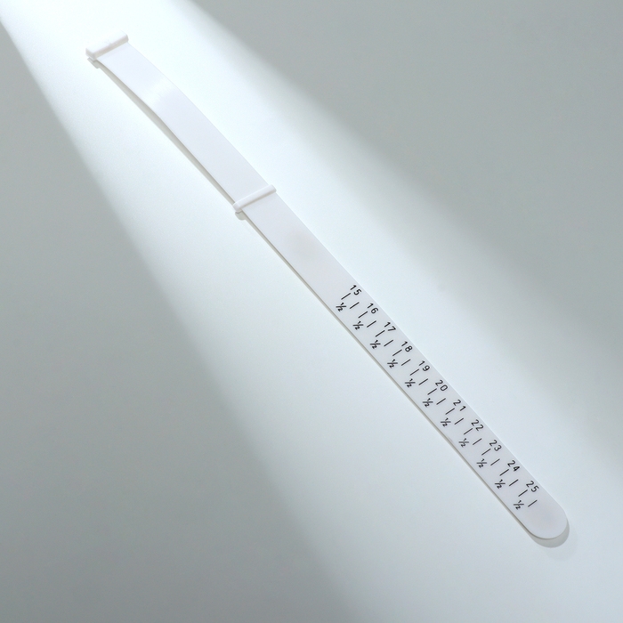 Прибор для измерения размера браслета &laquo;Измерительный браслет&raquo;, 1,6&times;27см, цвет белый
