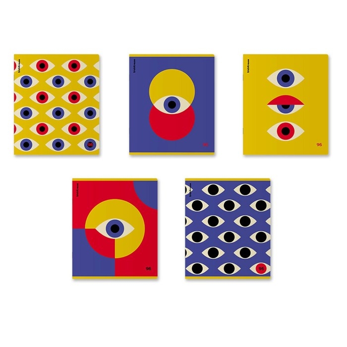 Тетрадь 96 листов в клетку, ErichKrause Bauhaus, обложка мелованный картон, матовая ламинация, выборочный лак, блок офсет 100% белизна, МИКС Тетрадь 96 листов в клетку, ErichKrause Bauhaus, обложка мелованный картон, матовая ламинация, выборочный лак, блок офсет 100% белизна, МИКС