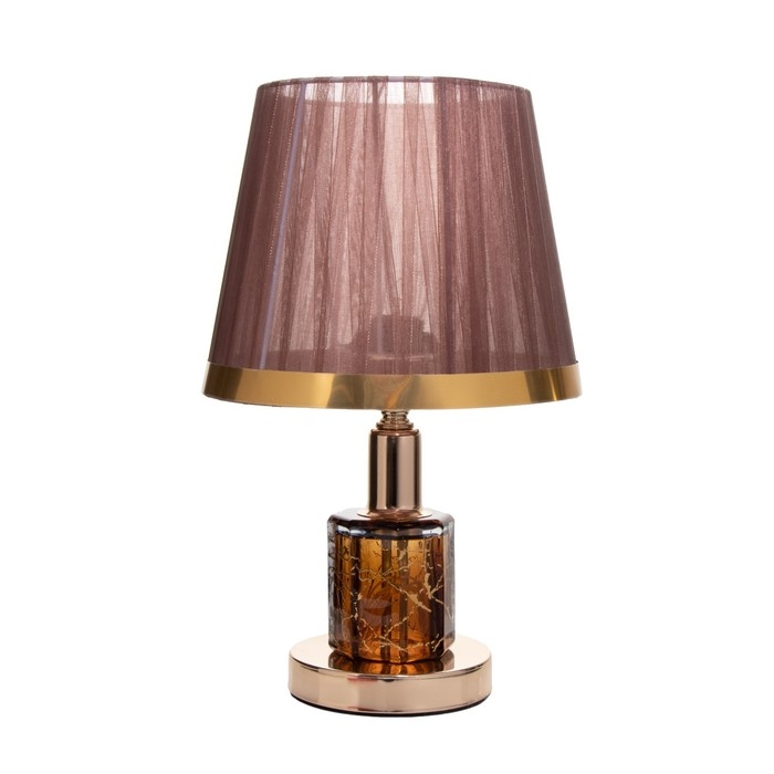 Настольная лампа Джустина 1x60Вт E27 шоколадно-золотой 21,5х21,5х34 см RISALUX
