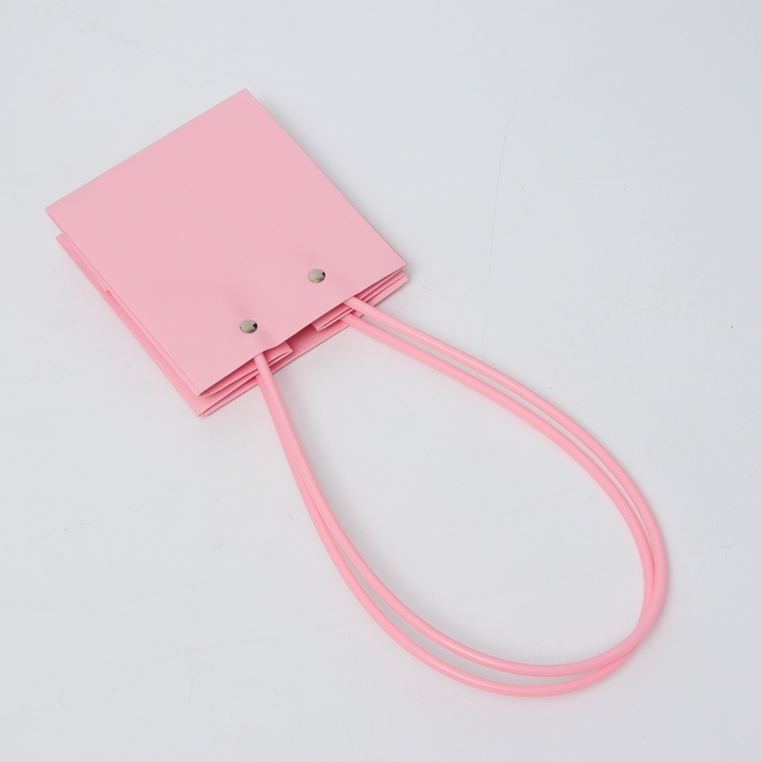 Сумка для цветов, квадратная, розовая, влагостойкая, 13х12х12 см Сумка для цветов, квадратная, розовая, влагостойкая, 13х12х12 см