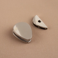 Застёжка для сумки, 4,8 &times; 3,5 см, цвет жемчужный серебряный