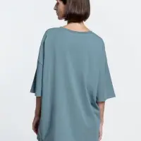 Футболка унисекс оверсайз Crosstown, серо-зеленая, размер L