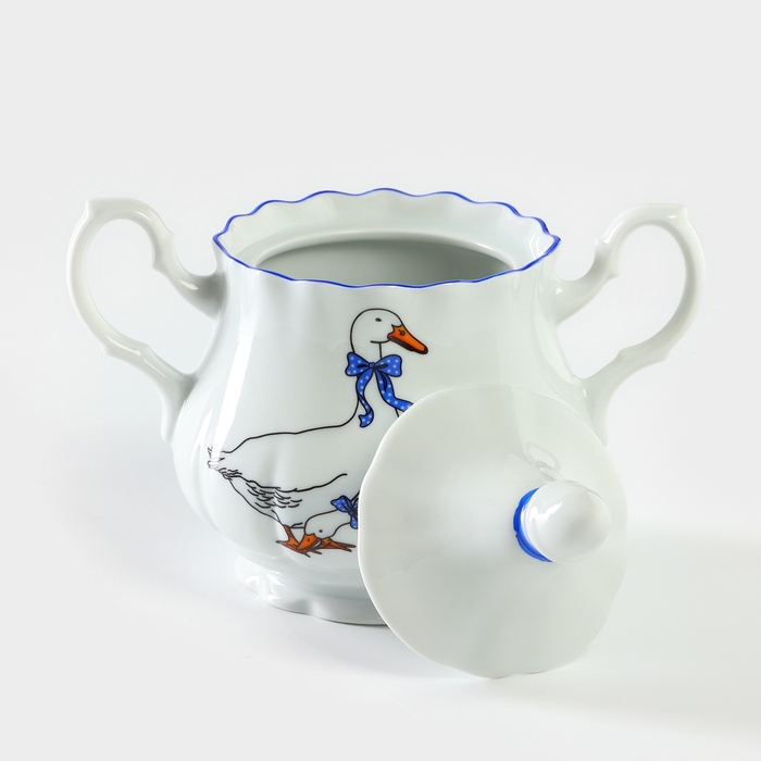 Сахарница фарфоровая &laquo;Гуси&raquo;, 550 мл