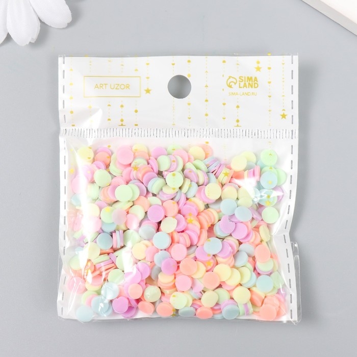 Декор для творчества пластик "Конфетти. Нежность" 0,6 см 20 гр
