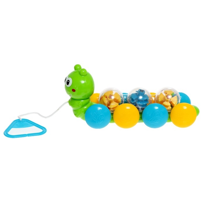 Каталка на веревке «Весёлый червячок» Каталка на веревке «Весёлый червячок»