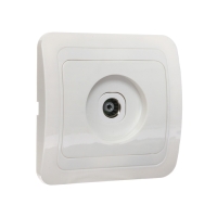 Розетка телевизионная одноместная Luazon Lighting "Орион", скрытая, белая