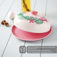 Блинница Доляна «Тропики», d=23 см, цвет белый Блинница Доляна «Тропики», d=23 см, цвет белый