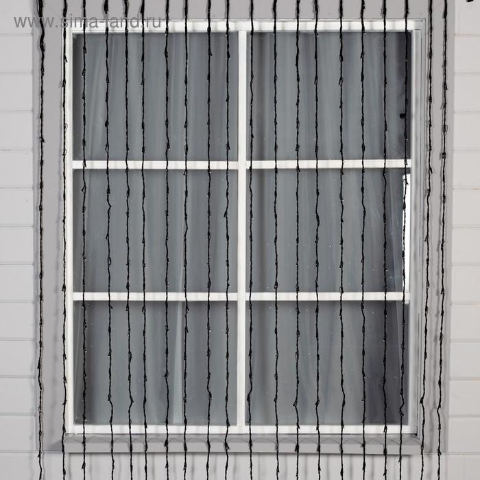 Гирлянда &laquo;Водопад&raquo; 2 &times; 6 м, IP44, УМС, тёмная нить, 1500 LED, свечение белое, 8 режимов, 220 В