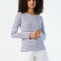 Футболка женская Marine Women, белый/темно-синий, размер S Футболка женская Marine Women, белый/темно-синий, размер S