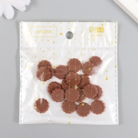 Декор для творчества PVC "Шоколадная печенька" набор 20 шт 1,5х1,5х0,3 см